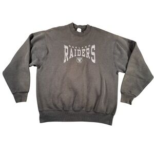 VTG Salem Sportswear Oakland Raiders Sweatshirt‎ Mens XL Black Made In USA 90s